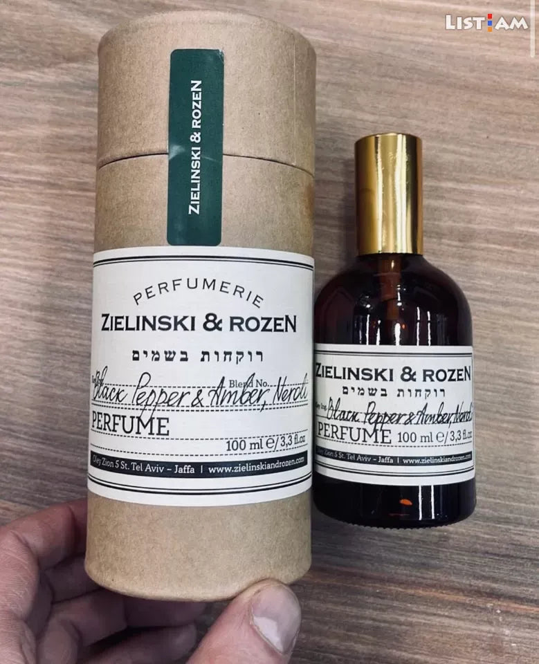 Zielinski & Rozen Scent:Black Pepper/Amber/Neroli 100 ml unisex scatolato